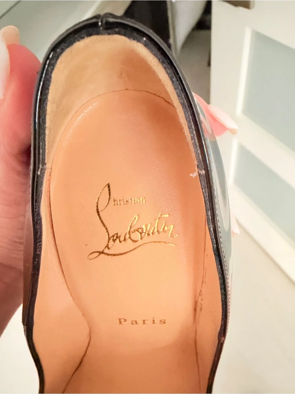 Christian Louboutin So Kate Black Patent Leather Pointed Toe Stiletto Pumps
